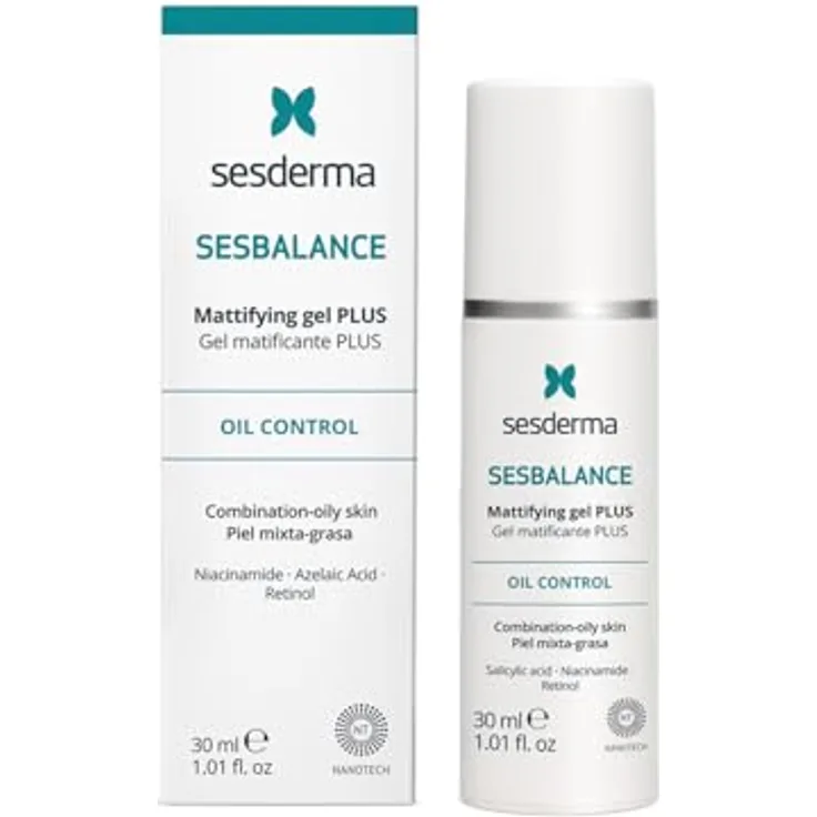 Sesderma SESBALANCE Sebumregulierendes Gel Plus, 30 ml - für fettige und Mischhaut, reduziert Glanz und Unreinheiten