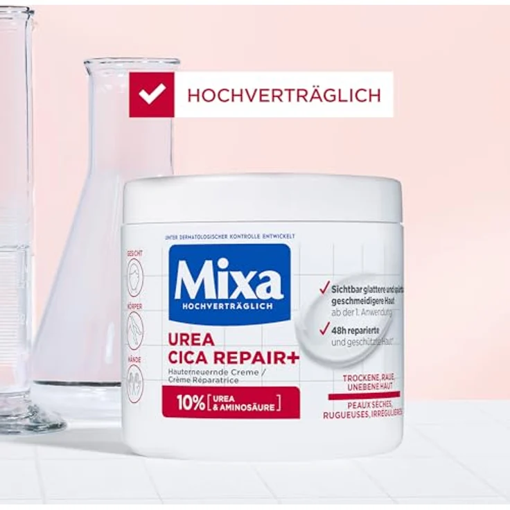 Mixa Urea Cica Repair, hauterneuernde Creme Bodylotion für raue und trockene Haut, 400 ml – Bild 7