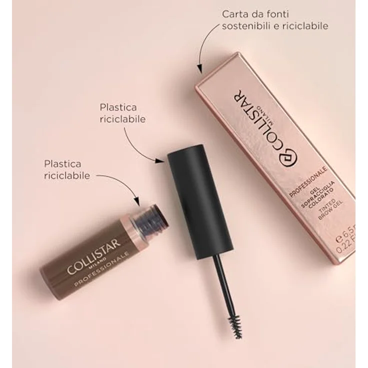 Collistar Farbiges Augenbrauengel, verdichtend, fixierend, mit Mini-Applikator, Nr. 2 Kastanienbraun, 6 ml – Bild 3