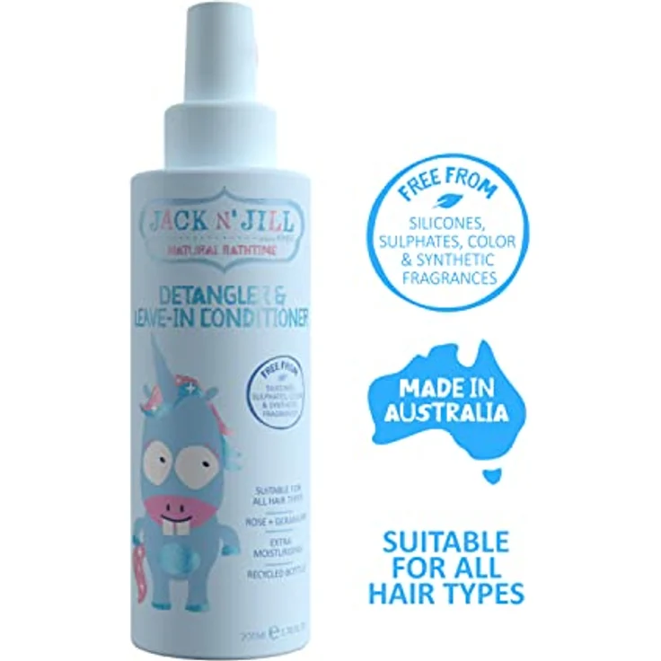 Jack N' Jill Natural Bathtime Leave-in Conditioner Spray, 200 ml, veganer Conditioner für Kinder zur Haarpflege und -glättung – Bild 3