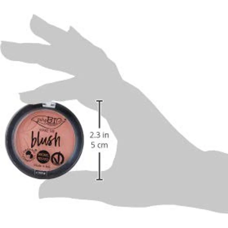 puroBIO Cosmetics Long-lasting Blush, langanhaltendes Rouge, 02 Matte Coral Pink, 5,2 g, vegan, leichte Textur – Bild 5