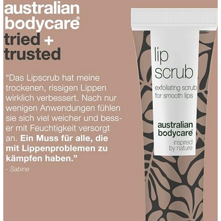 Australian Bodycare Lip Scrub, Lippenpeeling 15 ml für glatte und geschmeidige Lippen, entfernt abgestorbene Hautzellen, fördert die Durchblutung – Bild 5
