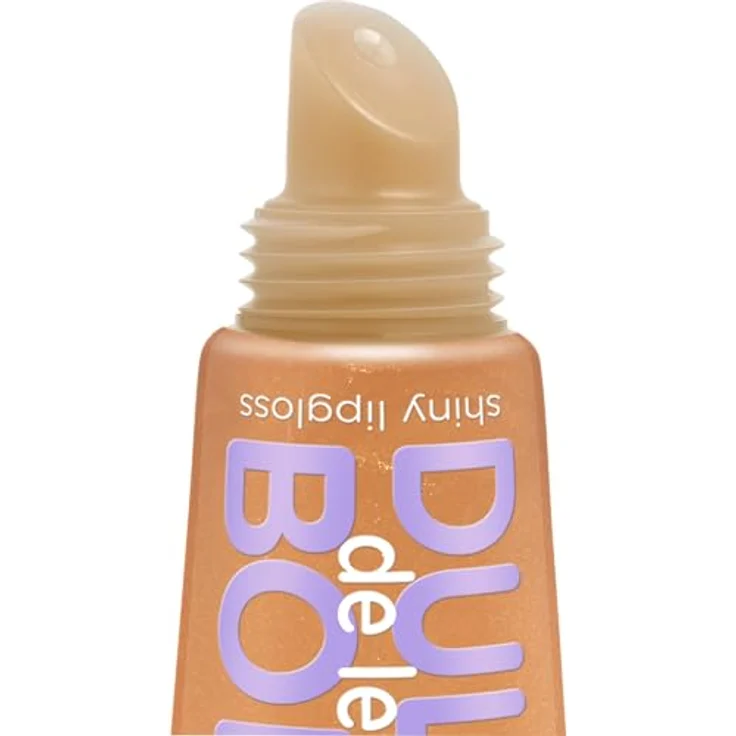 Essence Dulce Bomb de Leche Lipgloss 10 ml 01 - CREAM COME TRUE, lichtreflektierender Glanz, warmer Braunton mit goldenem Schimmer – Bild 3