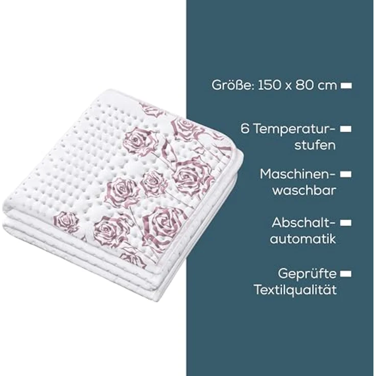 Beurer UB 75 Wärmeunterbett, anschmiegsame Wärmebettunterlage mit 6 Temperaturstufen und Schnellheizung, maschinenwaschbar – Bild 9