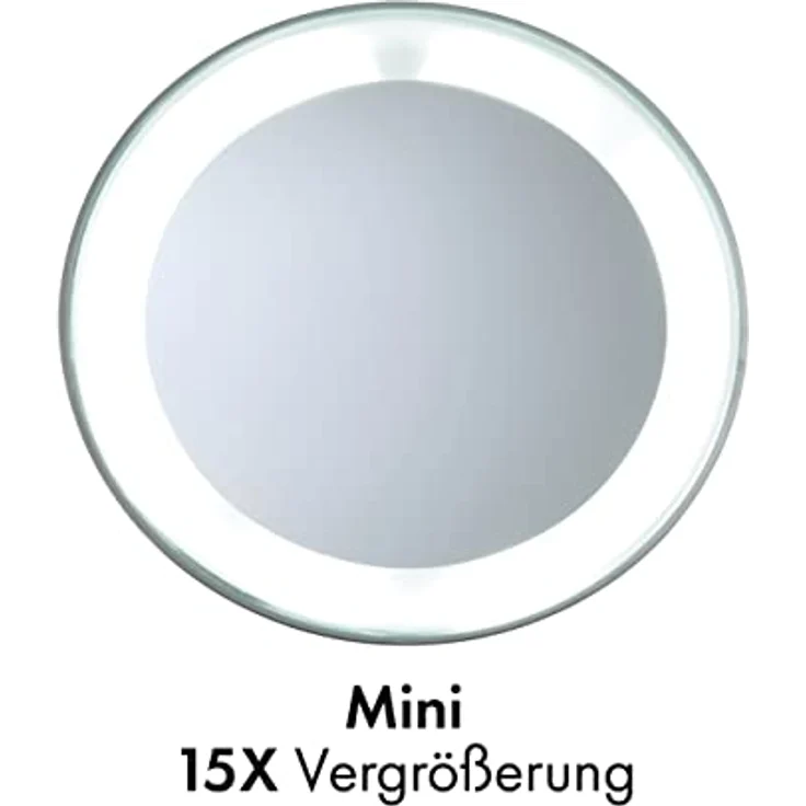 Tweezerman Mini mit LED-Beleuchtung 15x Vergrößerungsspiegel Kosmetikspiegel 1 Stk – Bild 9