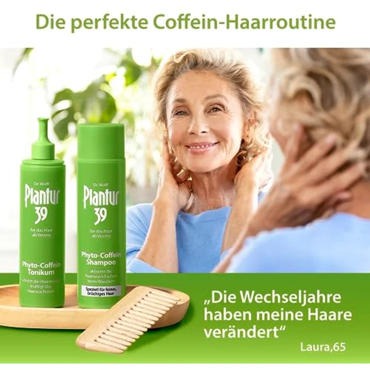 Plantur 39 Phyto-Coffein-Shampoo - 3 x 250 ml - Pflege für feines und brüchiges Haar - Vorbeugung gegen menopausalen Haarausfall – Bild 5