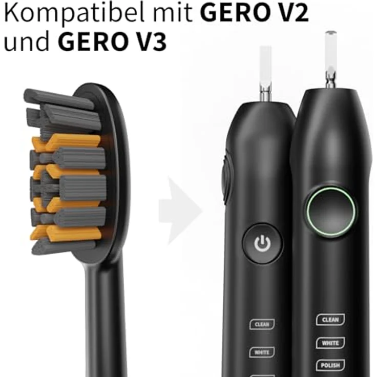 Zahnheld Bürstenköpfe Pro X-Clean Whitening elektrische Schall Zahnbürste X-Borsten schwarz 3 Stück – Bild 8