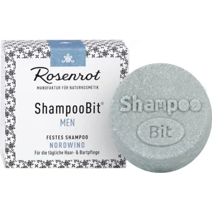 Rosenrot Festes ShampooBit®, MEN Nordwind, 60g