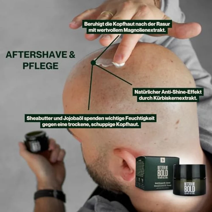 BETTER BE BOLD Kopfhautpflege No Hair. Full Care. Glatzencreme 50 ml – Bild 4