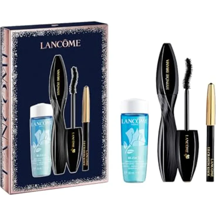 Lancôme Hypnôse Drama Set mit Wimpernmaske wasserdicht, 6 ml + zweiphasiger Make-up-Entferner 30 ml + Mini-Khol-Eyeliner für maximales Volumen, 3 Stück