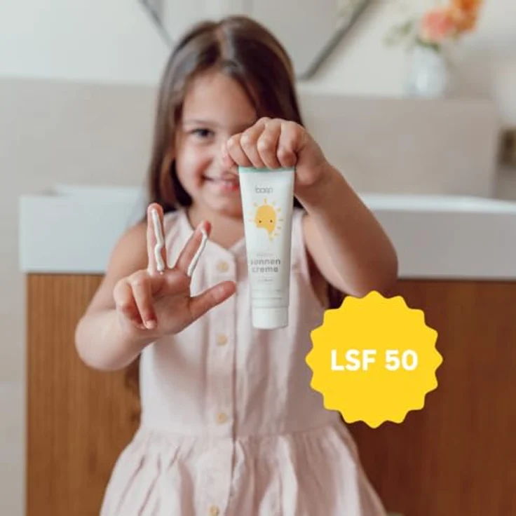 boep Sonnencreme Sensitiv LSF50, Mineralischer Sonnenschutz für Gesicht & Körper, für Babys, Kinder & Erwachsene, vegan, ohne Parfüm (100ml) – Bild 2