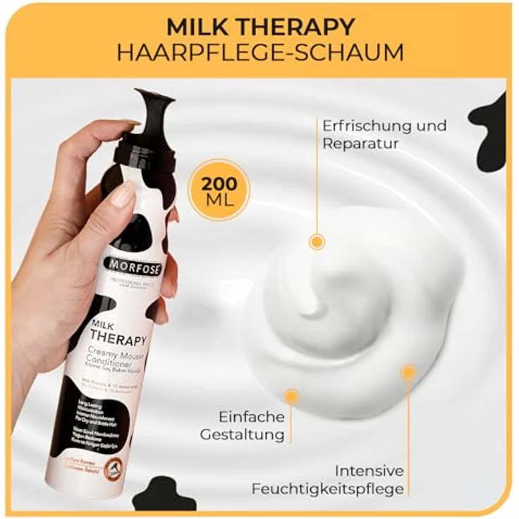 Morfose Milk Therapy Hair Creamy Mousse Conditioner 200 ml – Bild 4