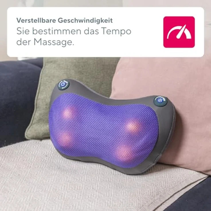 B.Well MED-420, Elektrisches Massagegerät mit Shiatsu-Funktion und Heizung, grau – Bild 4