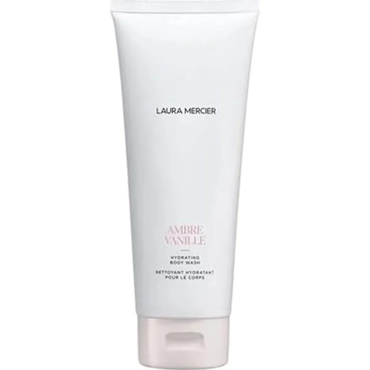 Laura Mercier Ambre Vanille Hydrating Body Wash, Duschgel 200 ml für trockene Haut mit luxuriösem Vanille-Duft