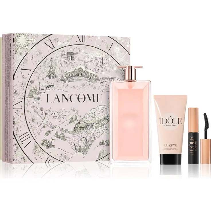 Lancôme Idôle Geschenkset für Damen, Duftset mit 50 ml Eau de Parfum, 50 ml Körpercreme und 2 ml Mascara
