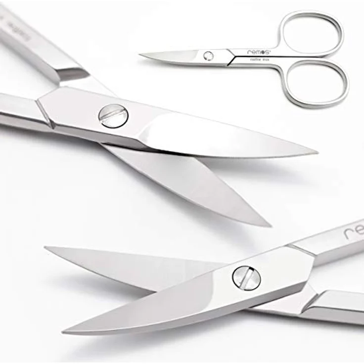remos professional body care REMOS Nagelschere Edelstahl [INOX] 9.5cm, gebogene Klinge für präzisen Schnitt von Fingernägeln und dünnen Fußnägeln – Bild 3