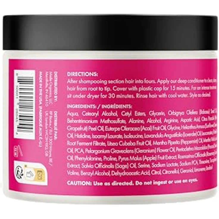 Mielle Babassu & Mint, nährender Conditioner mit Tiefenwirkung für Damen, 227 g, feuchtigkeitsspendend und stärkend – Bild 3