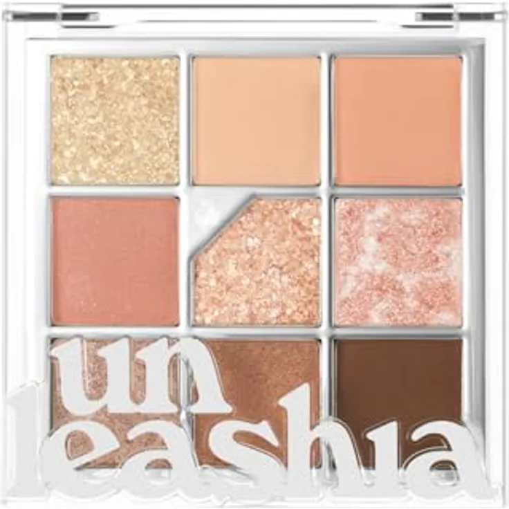 Unleashia Glitterpedia Eye Palette, Lidschattenpalette Farbton No.3 All of Coral Pink, 6.2 g, intensiv pigmentierte Glitzer-Farbtöne für Tag- und Abendlooks
