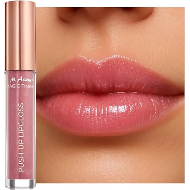 M. Asam MAGIC FINISH Push-up Lipgloss Rosewood Light, 4 ml, Plumping Rosenholzfarbener Lipgloss mit Hyaluron und Prickelndem Effekt für Volle, Glänzende Lippen – Bild 1