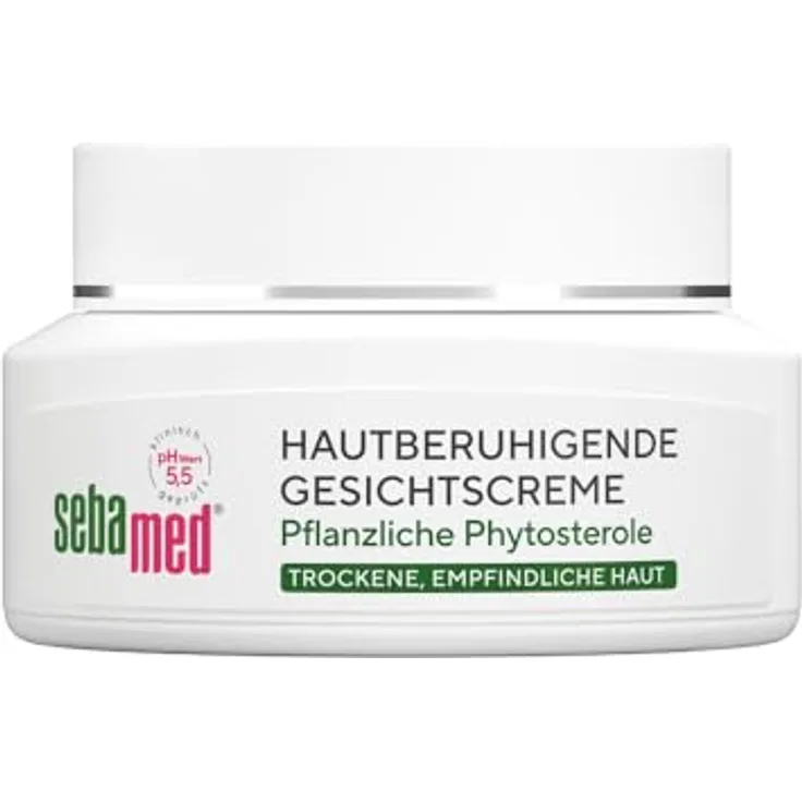 Sebamed Hautberuhigende Gesichtscreme Trockene Haut 50 ml, beruhigt empfindliche Haut, lindert Spannungsgefühle und Juckreiz, vegan, made in Germany