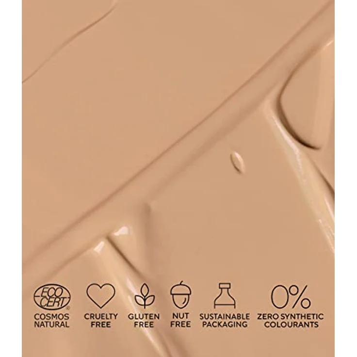 MÁDARA Organic Skincare | SKINONYM Semi-Matte Peptide Foundation, 35 TRUE BEIGE, 30 ml – Unterstützt Durch Kollagenunterstützende Peptide, Halbmattes Finish Make Up, Ecocert-zertifiziert – Bild 3