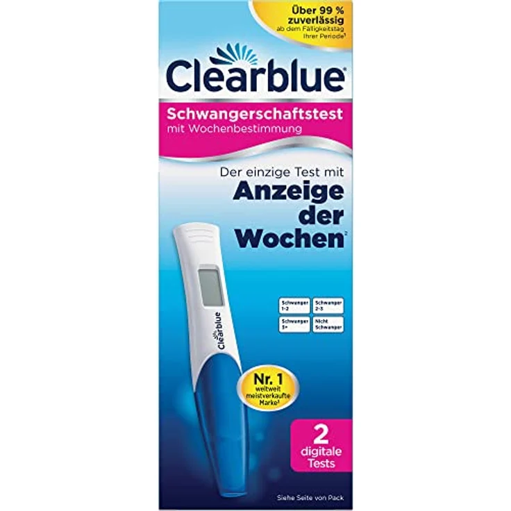 Clearblue Schwangerschaftstest m.Wochenbestimmung 2 Stück, schnell, unkompliziert und zuverlässig – Bild 5