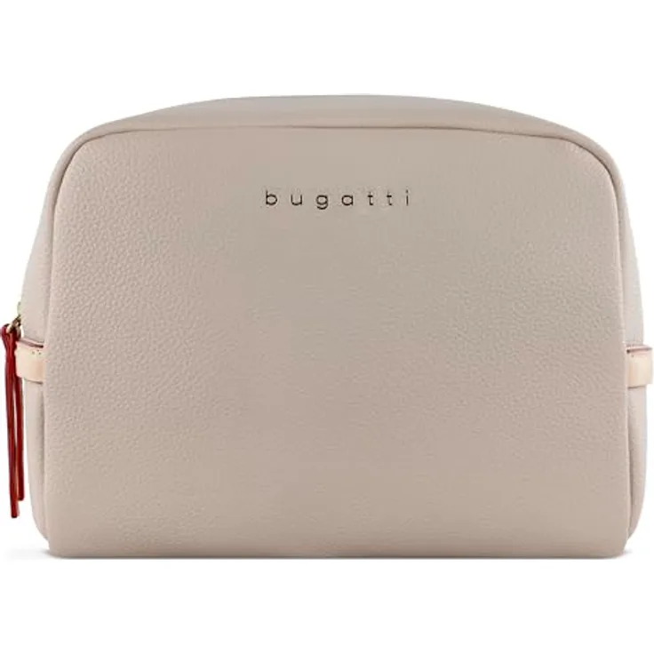 bugatti Ella Kulturbeutel, Kosmetiktasche, Toiletry Bag, Waschtasche, Waschbeutel, Toilettentasche in beige