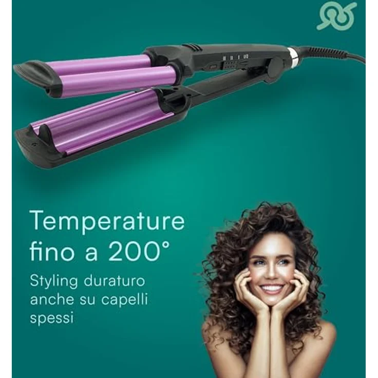 Lockenstab mit 3 Zweigen, Lockeneffekt, professionell, 200 °C – Bild 3