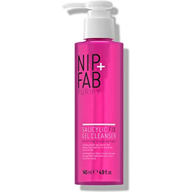 Nip + Fab Salicylic Fix | Gesichtsreinigungsgel mit Salicylsäure | Niacinamid | Feuchtigkeitsspendendes Gesichtsreinigungsgel | BHA-Säure | 145 ml