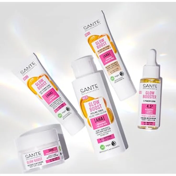 SANTE Glow Boost Teint Creme AHA Hyaluron & Bio-Rose, feuchtigkeitsspendende Gesichtscreme, 50 ml – Bild 5