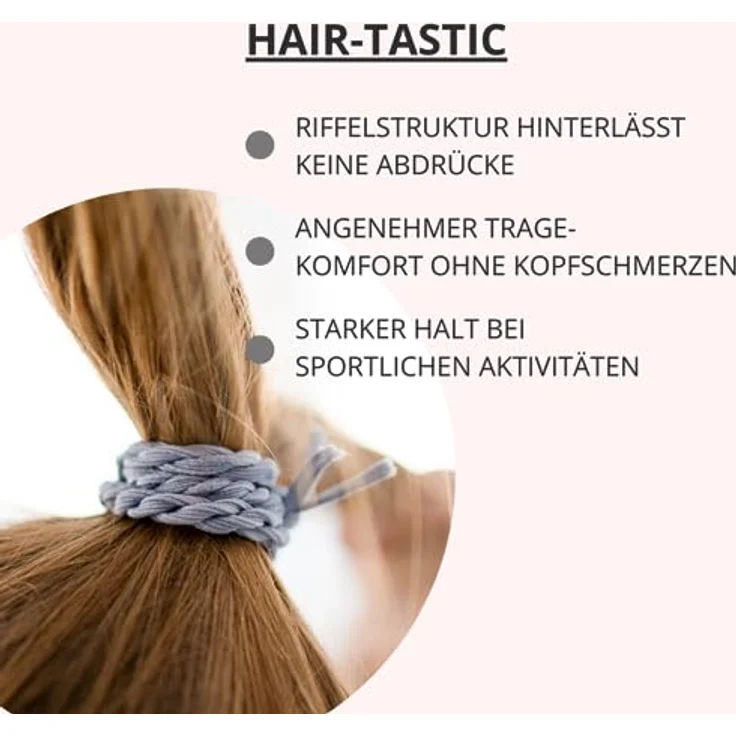 Bellody® Original Haargummis - Stylisch geflochtener Haargummi mit starkem Halt (4er Set - Bordeaux Red) - Damen Haarschmuck in Dunkel Rot – Bild 3