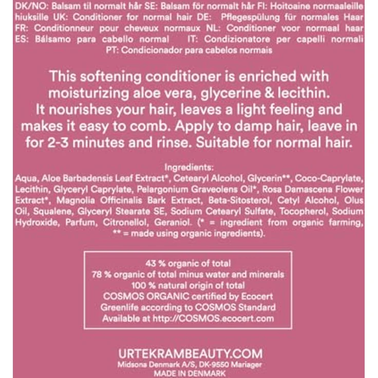 Urtekram Conditioner Rose 180 ml – Bild 7