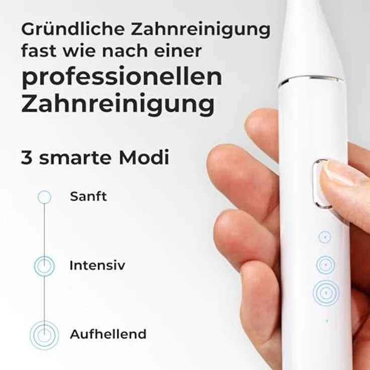 WhyteDOT® Premium Schallzahnbürste – sanft & effektiv, Aluminiumgehäuse, 72.000 Vibrationen/Min., UV-Reiseetui, bis zu 6 Wochen Akkulaufzeit – Bild 6