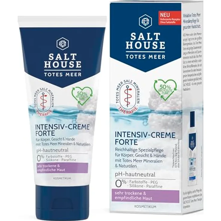 Salthouse Totes Meer Therapie Intensiv-Creme Forte, für sehr trockene Haut, schnell einziehend, 100ml