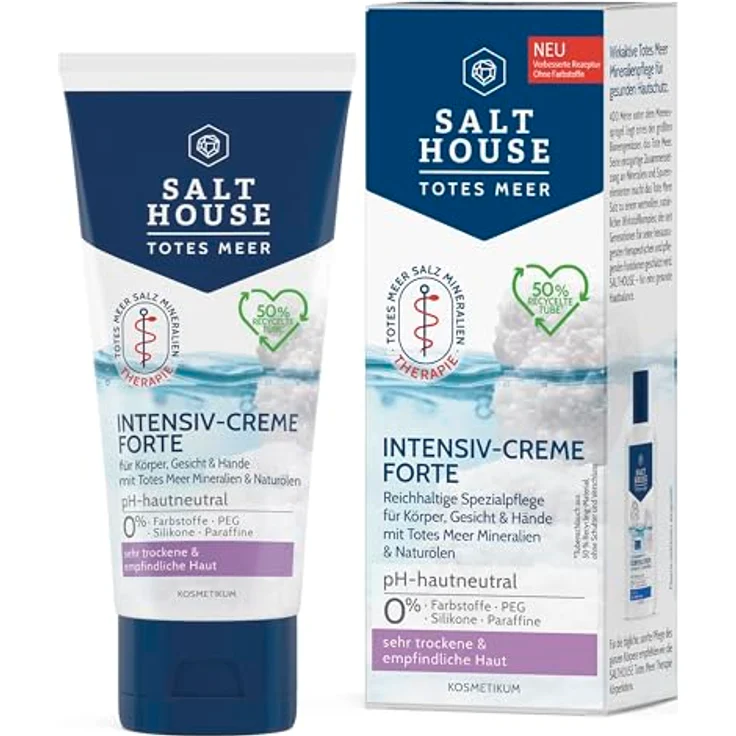 Salthouse Totes Meer Therapie Intensiv-Creme Forte, für sehr trockene Haut, schnell einziehend, 100ml – Bild 1
