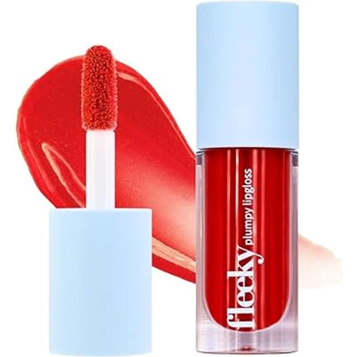 Fleeky Plumpy Lip Gloss, Lippenpflege mit volumengebendem Effekt, 5 ml, Cherry Red – Bild 1