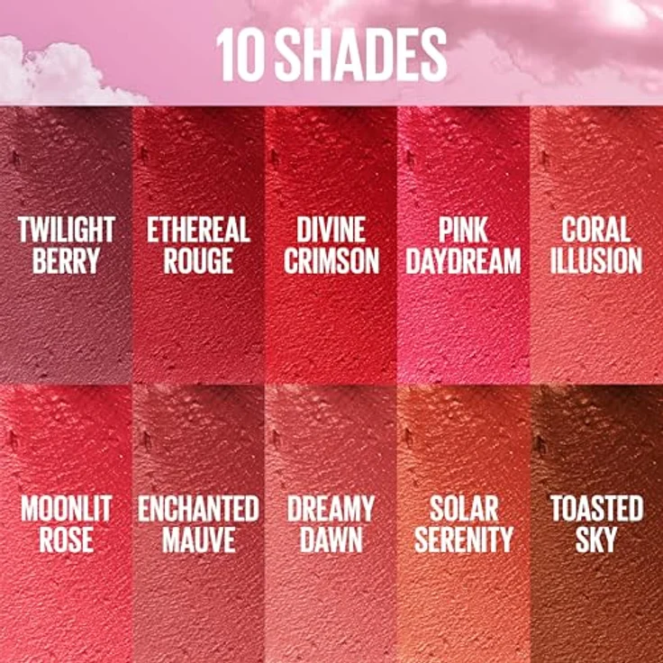 Maybelline Cloudtopia Rouge & Lippenmousse, 5 g, hochpigmentiert, matt, schweiß- und wischfest – Bild 8