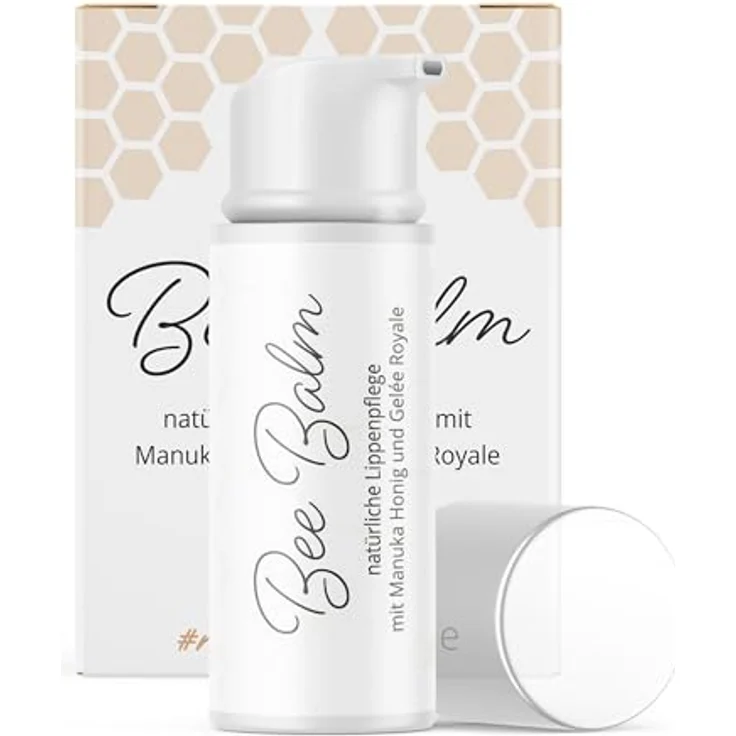 bedrop BeeBalm Lippenpflege Lippenbalsam mit Manuka Honig, Gelée Royale & Retinol, feuchtigkeitsspendend, Anti-Aging, 100% natürlich, 6ml im Pump-Spender – Bild 1