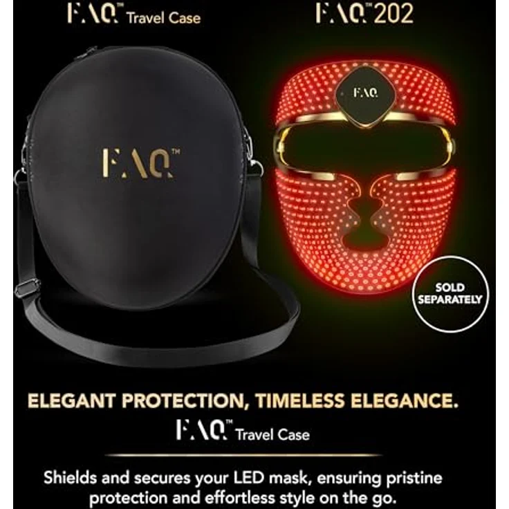 FAQ 200 Travel Case – Durable Skincare Storage for FAQ 201 & FAQ 202 LED Light Face Masks Beauty – Lightweight & Travel-Friendly LED Face Mask Case for Anti-Aging Treatments, Black – Bild 5