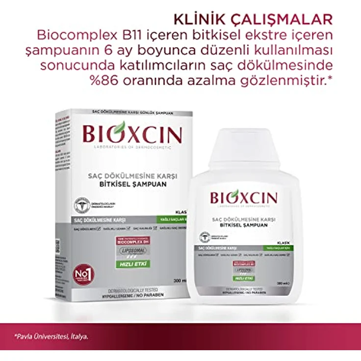 BIOXCIN Shampoo gegen Haarausfall für Fettiges Haar (300 ml) - Pflanzliches Anti-Fett Shampoo mit BIOCOMPLEX B11 & Liposomen – Bild 4