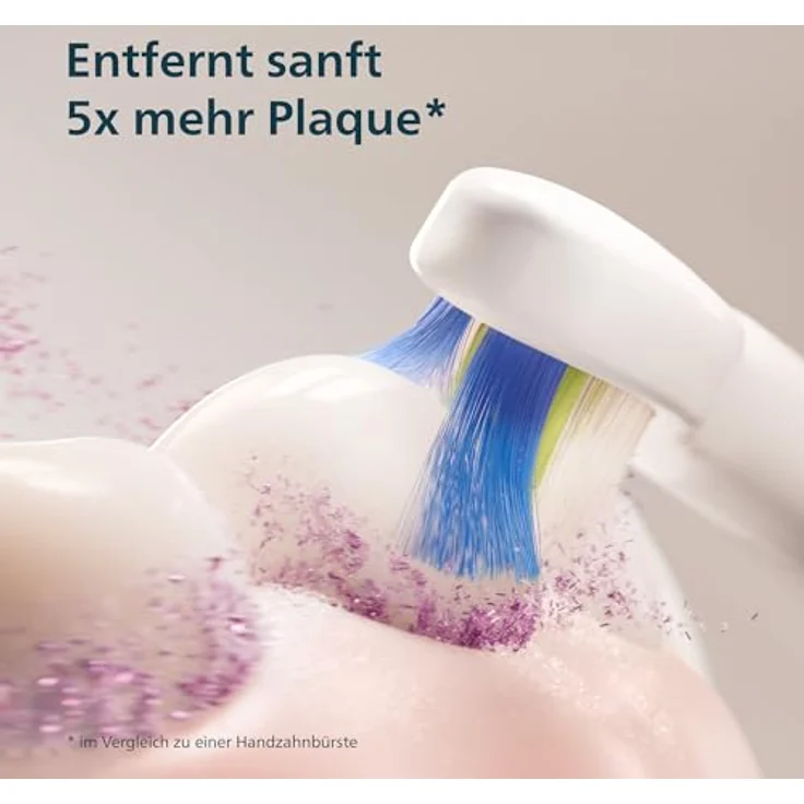 Philips Sonicare 3100 HX4033/26, elektrische Schallzahnbürste in Grün mit sanfter Plaque-Entfernung und integriertem Timer, 1 St. – Bild 3