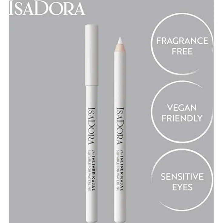 IsaDora Inliner Kajal, Kajal Eye Liner, Farbton 50 Satin White, 1,1 g, vegan, intensiv und langanhaltend – Bild 4