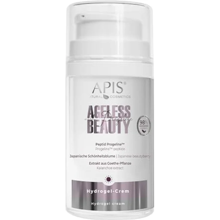 Apis Natural Cosmetics AGELESS BEAUTY Hydrogel Tagescreme mit Progeline, Hyaluronsäure, Uplevity & Rosenwasser, 50ml – Bild 1