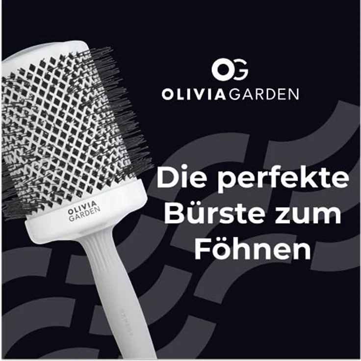 Olivia Garden - Expert Blowout Shine Haarbürste, Weiß und Grau, 80 – Bild 3