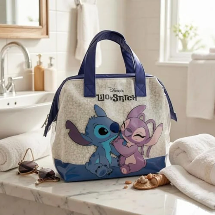 Cerda Disney Stitch Kulturbeutel, Kosmetiktasche mit 20x13x10 cm, leichter Reise Organizer, robust und pflegeleicht – Bild 8