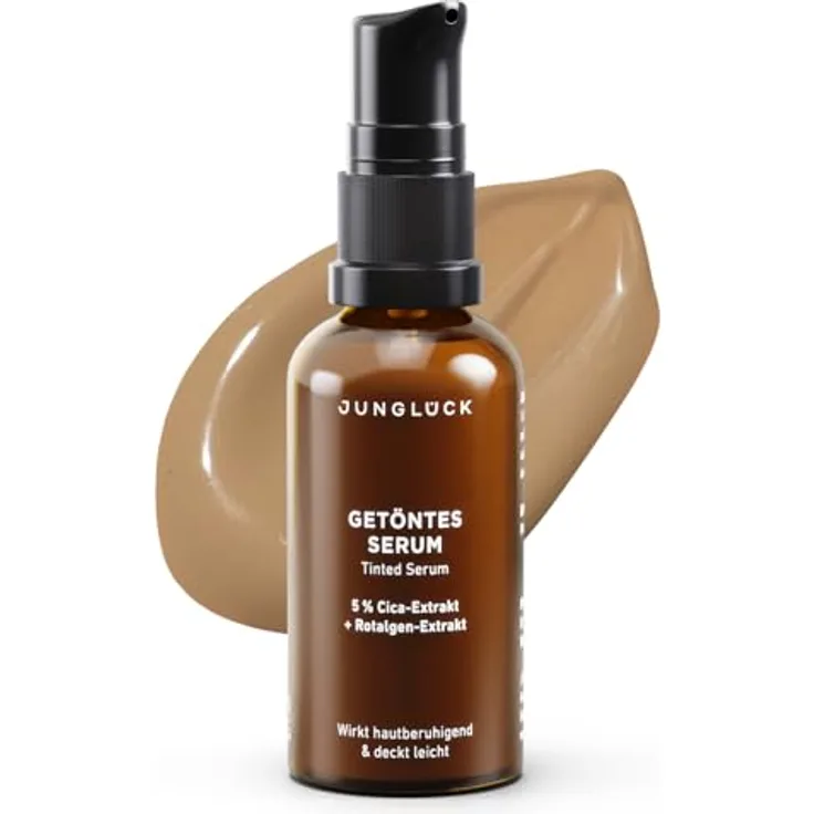 Junglück Getöntes Serum Feuchtigkeitsserum mit Cica- und Rotalgen-Extrakt, 30 ml Hellbraun
