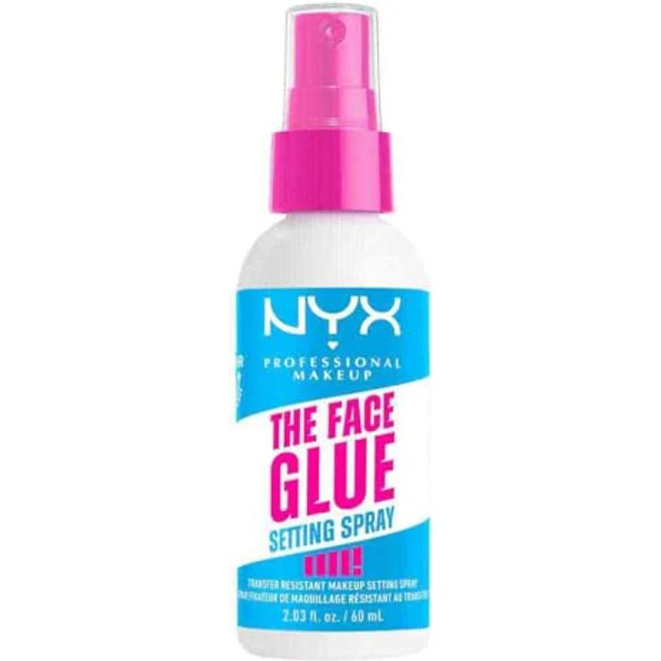 NYX Professional Makeup The Face Glue Extreme Hold Makeup Setting Spray, vegan mit 24 Stunden Halt und antioxidativen Eigenschaften – Bild 1