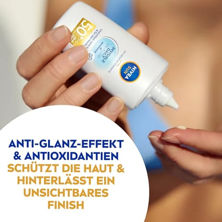 Nivea Sun UV Gesicht Experte Invisible Daily UV-Fluid LSF 50+ (40ml), nicht fettende Sonnencreme mit Antioxidantien, ultraleichtes Fluid mit unsichtbarem Finish – Bild 3