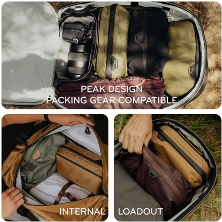 Peak Design Kulturbeutel, Dopp Kit Eclipse, wetterfest, aufrecht oder hängend, mit magnetischer Zahnbürstentasche und breiter UltraZip-Öffnung, für Damen und Herren – Bild 3