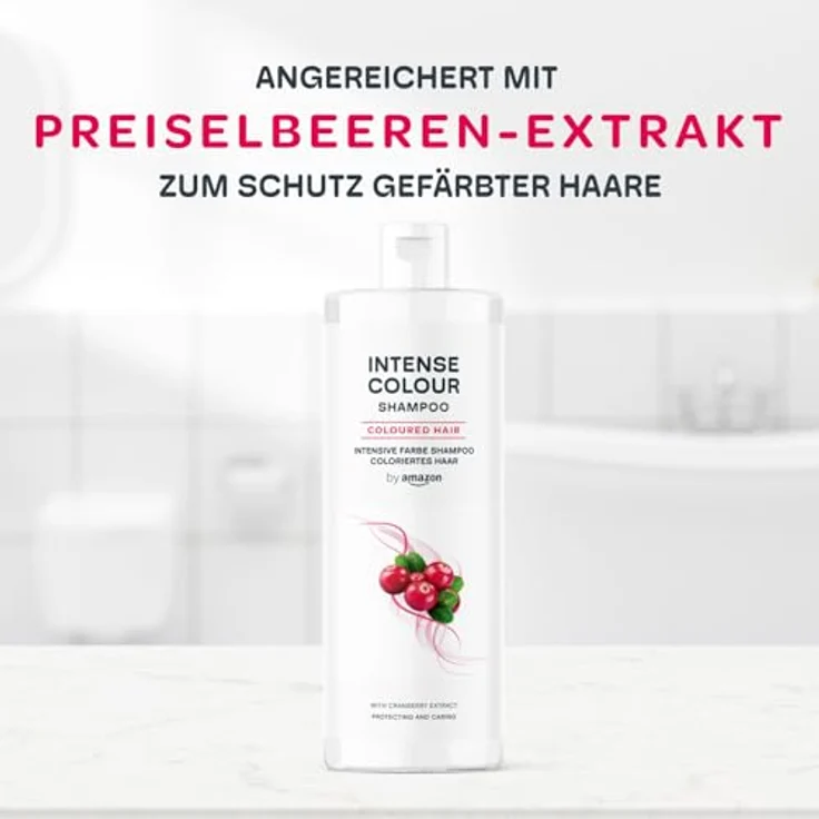by Amazon Intensives Farbshampoo für gefärbtes Haar, 2 x 400 ml mit Cranberry-Extrakt, vegan und dermatologisch , silikonfrei – Bild 3